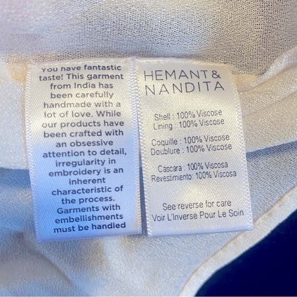 LIKE NEW Hemant & Nandita Apollo High Neck Mini Dress With Belt - Size XS - Picture 15 of 15